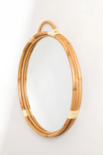 Bamboo Wall Mirror for living room | Cane Wall Mirror | Rattan Mirror - Navya - Luxury Rattan Handicrafts
