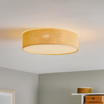 Jute Ceiling Flush Mount Lamp - Subhana