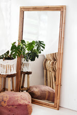 Bamboo Wall Mirror for living room | Cane Wall Mirror | Rattan Mirror - Lavanya - Luxury Rattan Handicrafts