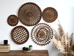 Wicker Wall Basket | Rattan Wall Decor | Bamboo Basket Decor - Adah - Luxury Rattan Handicrafts