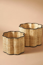 Rattan Laundry Basket | wicker basket with lid | Bamboo toy Storage basket - Anant by Luxury Rattan Handicrafts