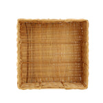 Luxury Rattan Handicrafts Handcrafted Wicker Storage Container Basket with Handles for Toiletry Cosmetic, Towels, Toys, Bathroom, Bedroom, Wardro