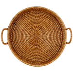 Luxury Rattan Handicrafts Wicker Serving Tray Wooden Serving Tray for Home | Dining Table Decorative Trays | Serving Tray for Party Guests | Rectangle Platter with Handles Diwali or Deepawali Gifts (Beige) - Luxury Rattan Handicrafts