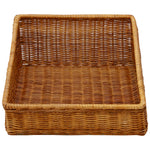 Luxury Rattan Handicrafts Wicker Basket Organizer Basket suitable for Cloth, Storage Basket, Bin Organizer for Toiletry Towels Toys Bathroom Organizer Bread Basket Vegetable Basket (16