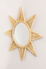 Bamboo Wall Mirror for living room | Cane Wall Mirror | Rattan Mirror - Larisa - Luxury Rattan Handicrafts