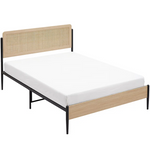 Solid Wood Rattan Bed For Bedroom | Cane Bed For Home -Dahlia - Luxury Rattan Handicrafts Bedroom > Beds & Bed Frames (Image 2)