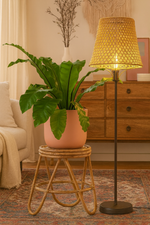 Handcrafted Rattan Planter Stand with Ceramic Pot – Boho & Cozy Home Décor - REVARY - Image 2