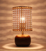 Handwoven Rattan Table Lamp for Cozy Home Décor - Beckett by Luxury Rattan Handicrafts