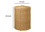 Dasya rattan bamboo laundry basket