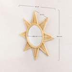 Bamboo Wall Mirror for living room | Cane Wall Mirror | Rattan Mirror - Larisa - Luxury Rattan Handicrafts