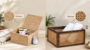 Wicker vs. Rattan Baskets: What’s the Difference, Where to Buy Them, and How Long Do They Last?
