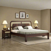 Rattan & Cane Wood Bed for Bedroom - Zephan