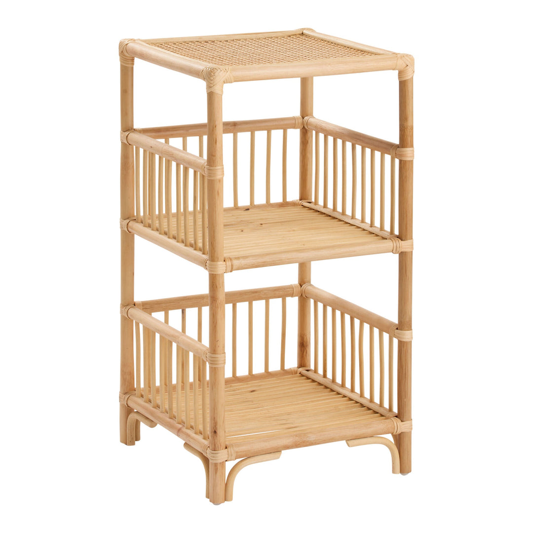 Rattan Bedside Table for Bedroom | Cane Side Table | Bamboo Table - Adah