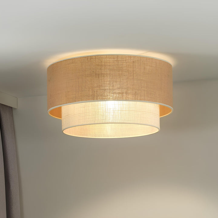 Jute Ceiling Flush Mount Lamp - Rushka