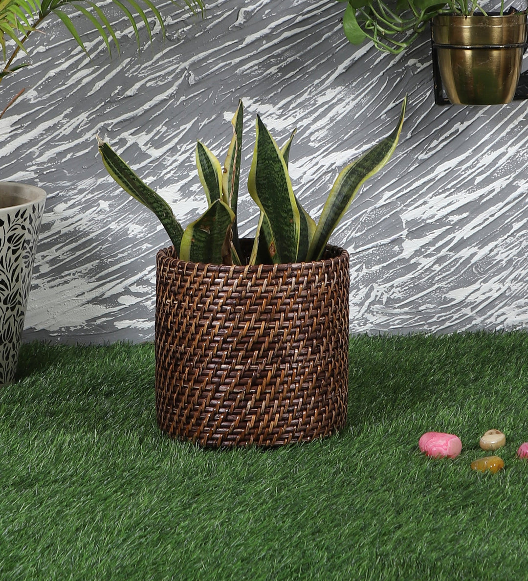 Rattan Planter | Cane Laundry Bin | Bamboo toy Storage - Mahika by Luxury Rattan Handicrafts 