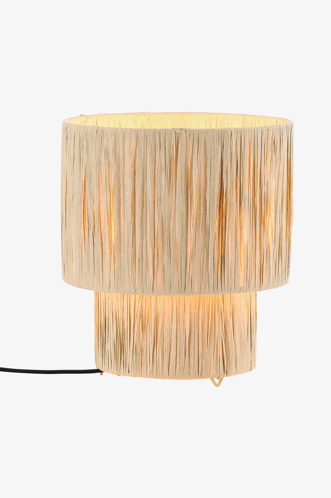 Rattan Table Lamp for Living Room | Bamboo Bedside Lamp - Zaleon