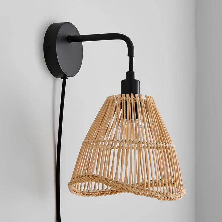 Wicker Wall Light for Living Room | Cane Wall Lamp - Drydenshireby