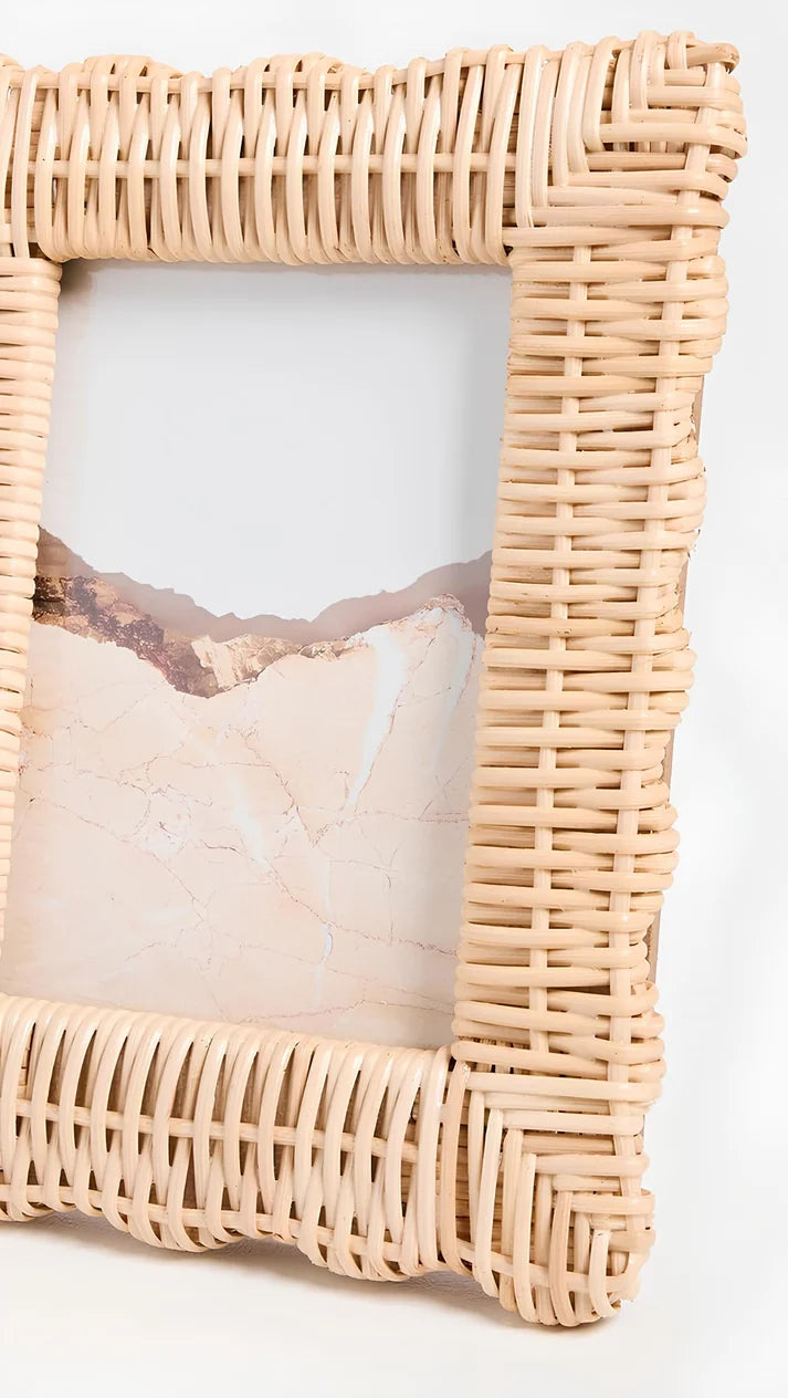 Rattan Photo Frame 4x6 Inch for Home - Yalen