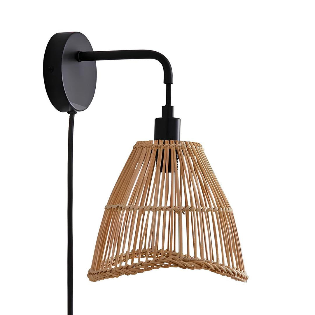 Wicker Wall Light for Living Room | Cane Wall Lamp - Drydenshireby