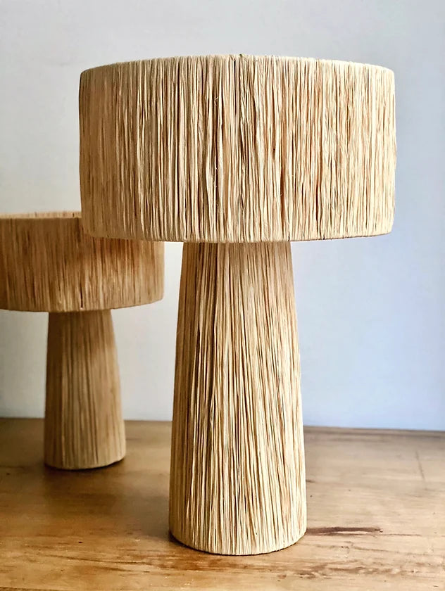 Rattan Table Lamp for Living Room | Bamboo Bedside Lamp - Yvette