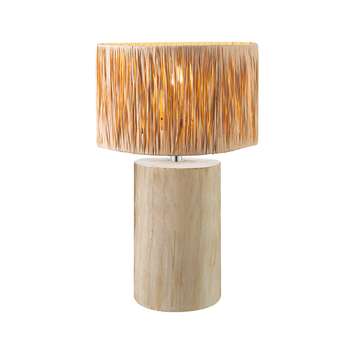 Rattan & Bamboo Table Lamp for Bedroom | Handmade - Larisa