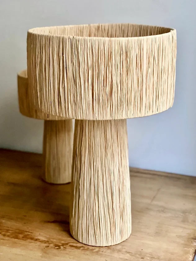 Rattan Table Lamp for Living Room | Bamboo Bedside Lamp - Yvette