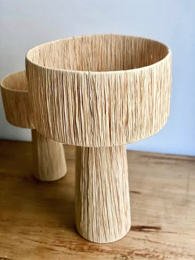 Rattan Table Lamp for Living Room | Bamboo Bedside Lamp - Yvette