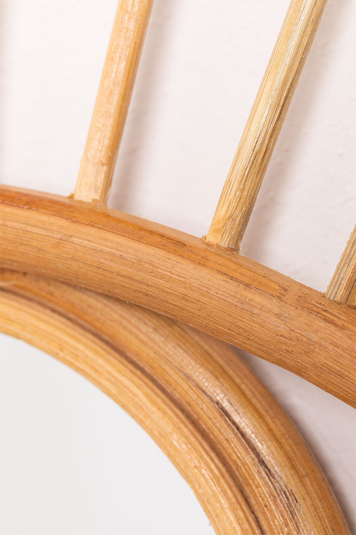 Rattan Wall Mirror for Hallway | Bamboo Decorative Mirror - Mirai