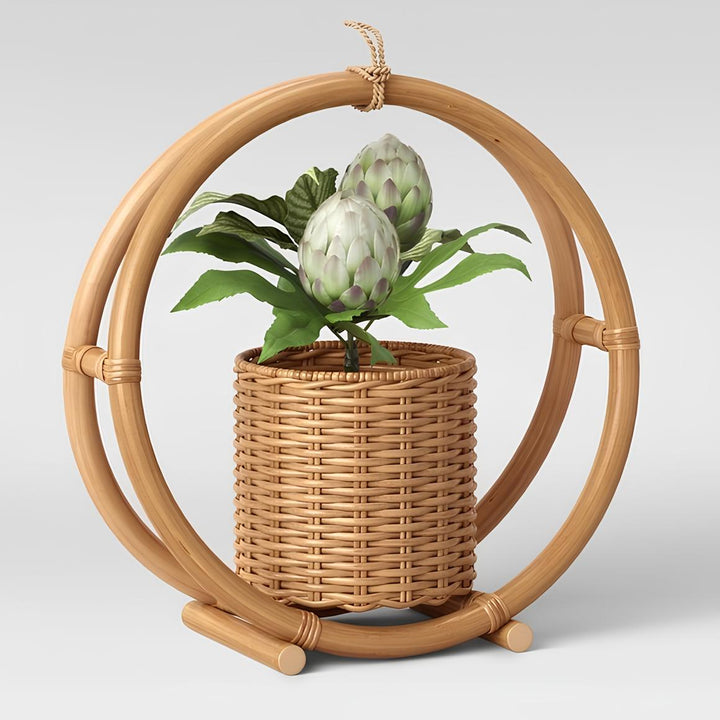 Rattan Hanging Plant Pots | Cane Hanging Flower Pots | Bamboo Hanging Planters - Ishita by Luxury Rattan Handicrafts 