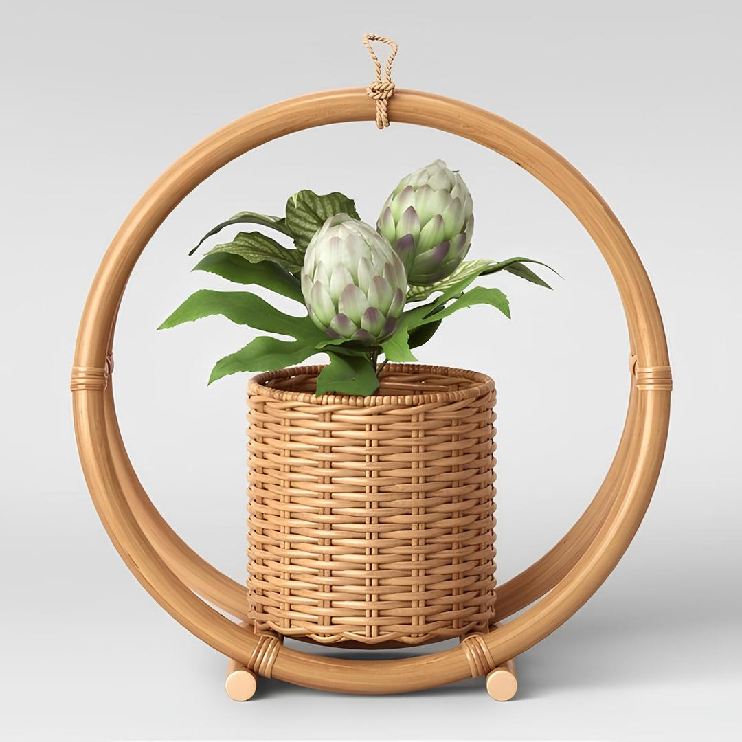 Rattan Hanging Plant Pots | Cane Hanging Flower Pots | Bamboo Hanging Planters - Ishita by Luxury Rattan Handicrafts 