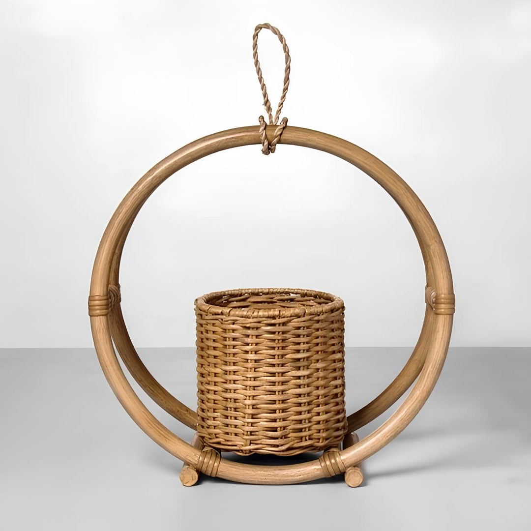 Rattan Hanging Plant Pots | Cane Hanging Flower Pots | Bamboo Hanging Planters - Ishita by Luxury Rattan Handicrafts 