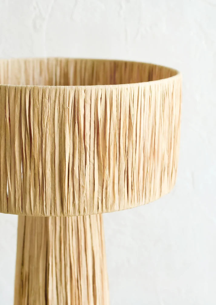 Rattan Table Lamp for Living Room | Bamboo Bedside Lamp - Yvette