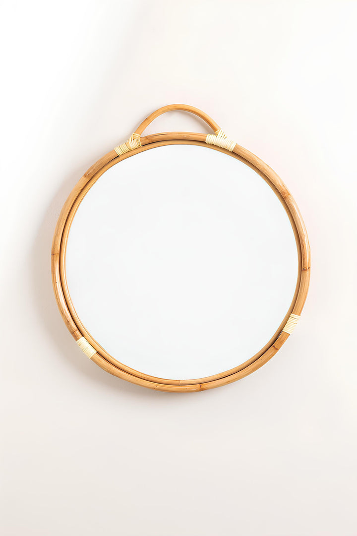 Bamboo Wall Mirror for living room | Cane Wall Mirror | Rattan Mirror - Navya - Luxury Rattan Handicrafts 