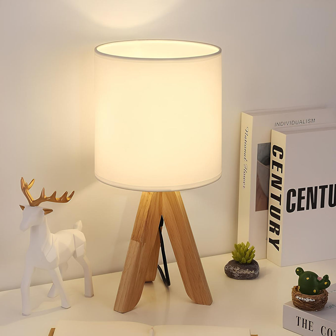 Rattan Table lamp for Living room | Bamboo Bedside table lamp | Cane Table lamp - Mahika by Luxury Rattan Handicrafts 