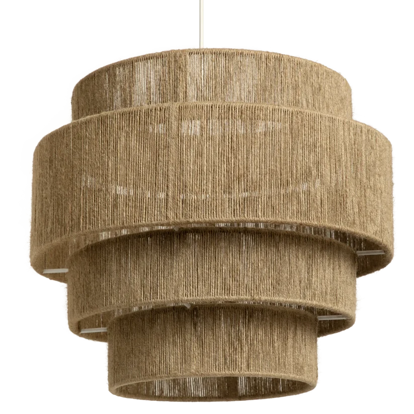 Jute Chandelier for Staircase | Natural Hanging Light - Magnus