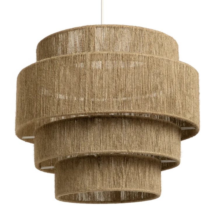 Jute Chandelier for Staircase | Natural Hanging Light - Magnus