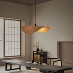 Handwoven Rattan Pendant Light for Living Room in Natural Bamboo
