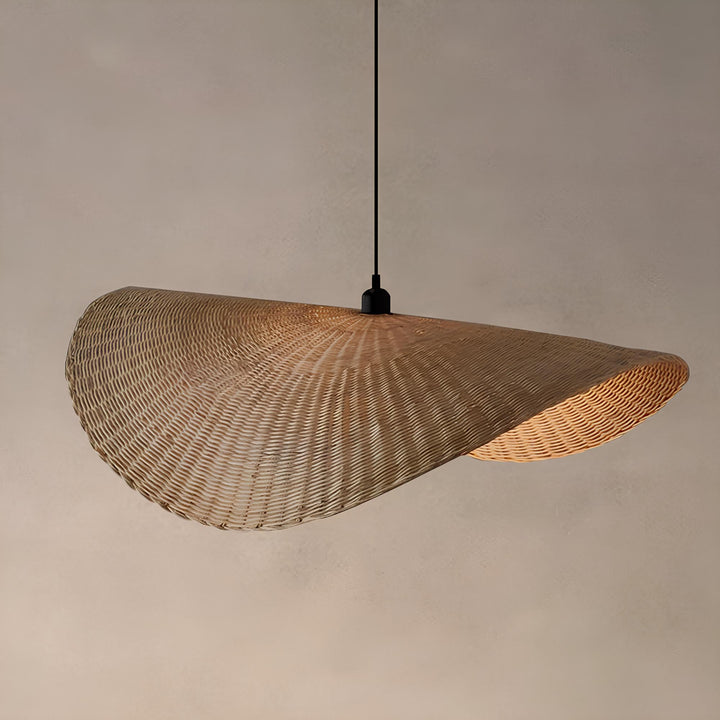 Rattan Hanging Light for Living Room | Bamboo Pendant Lamp - Baxton