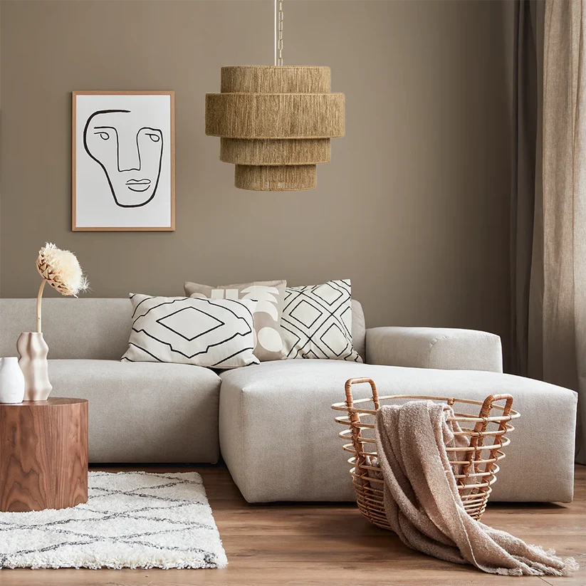 Jute Chandelier for Staircase | Natural Hanging Light - Magnus
