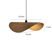 Rattan Hanging Light for Living Room | Bamboo Pendant Lamp - Baxton