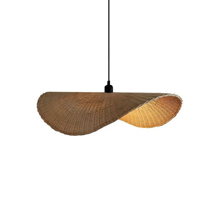 Rattan Hanging Light for Living Room | Bamboo Pendant Lamp - Baxton