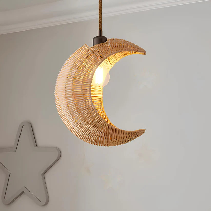 Wicker Hanging Light for Bedroom - Pryorson