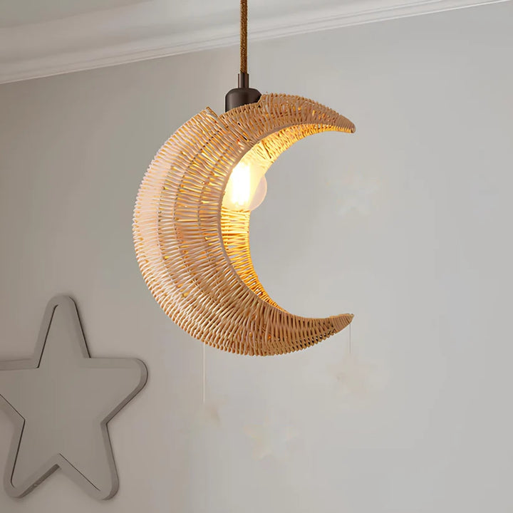 Wicker Hanging Light for Bedroom - Pryorson