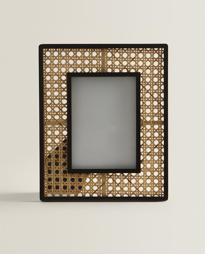 Rattan Photo Frame 4x6 Inch for Home - Zorionne