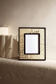 Rattan Photo Frame 4x6 Inch for Home - Zorionne