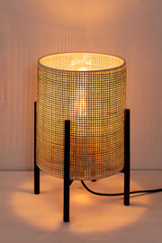 Rattan & Bamboo Table Lamp for Bedroom | Handmade - Mirai