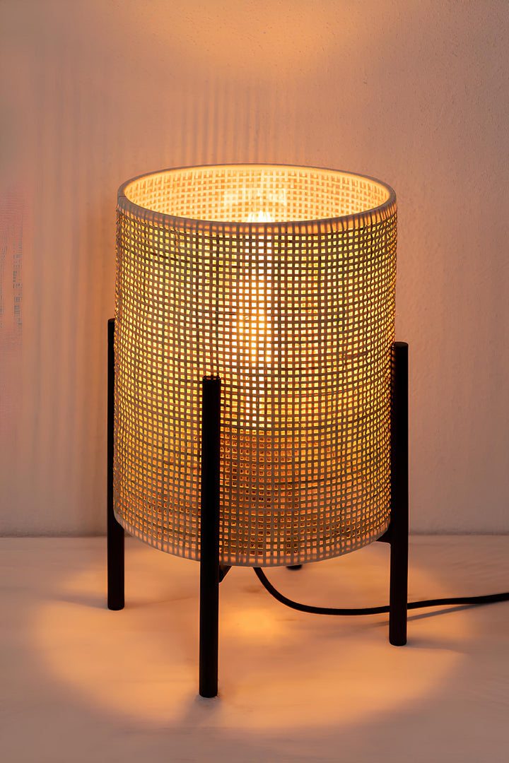 Rattan & Bamboo Table Lamp for Bedroom | Handmade - Mirai