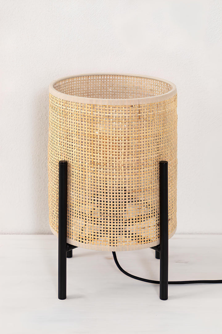 Rattan & Bamboo Table Lamp for Bedroom | Handmade - Mirai