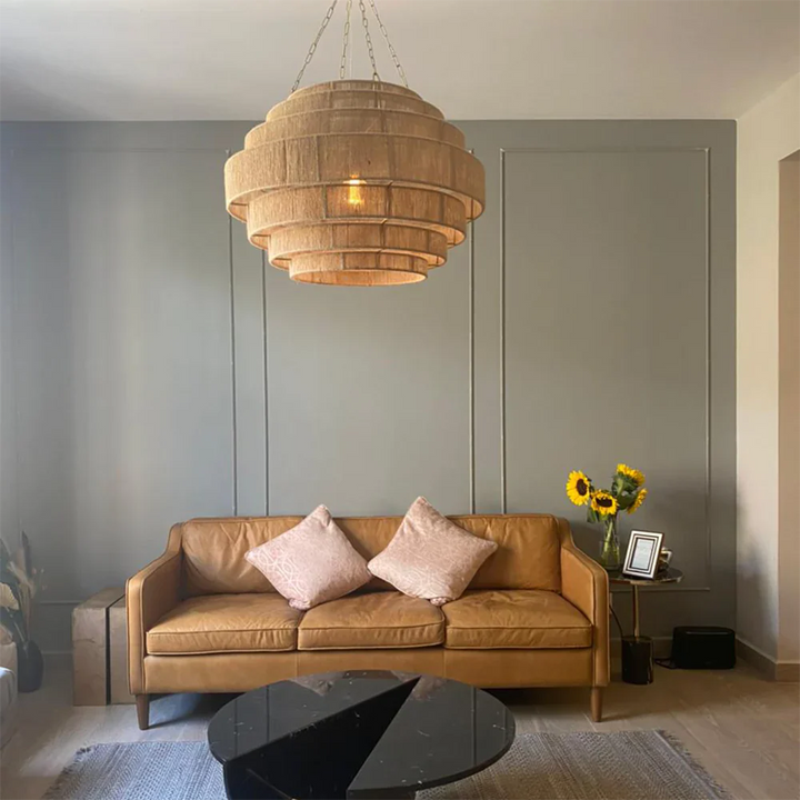 Bamboo Hanging Light for Staircase | Rattan Pendant Lamp - Zeal