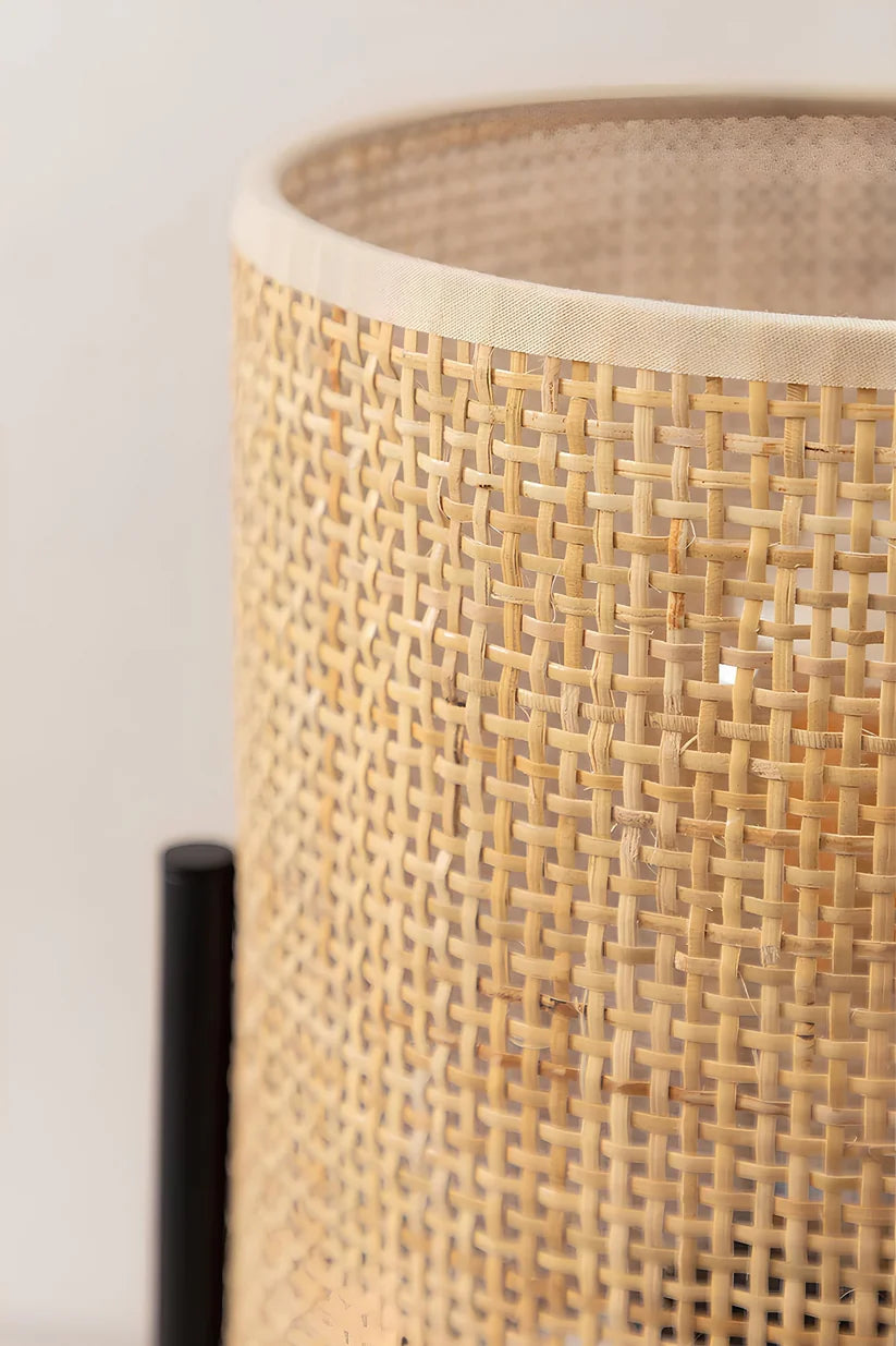 Rattan & Bamboo Table Lamp for Bedroom | Handmade - Mirai